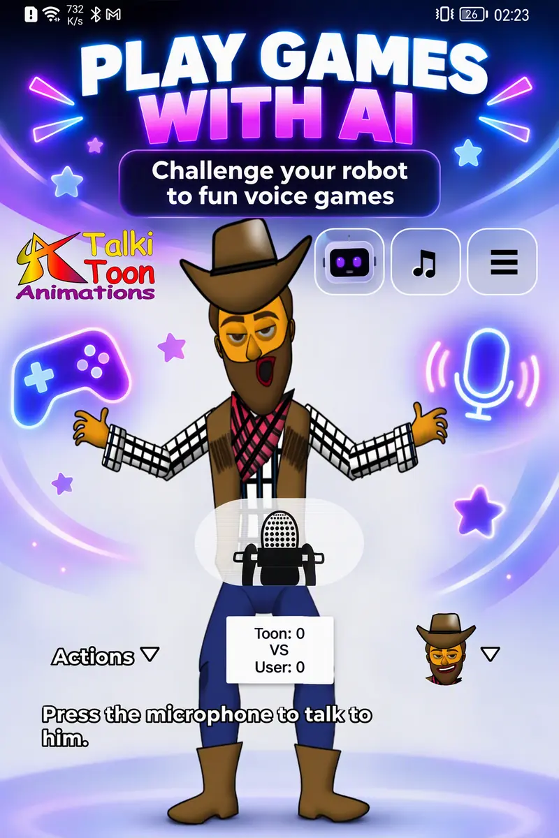 TalkiToon – Play games with AI